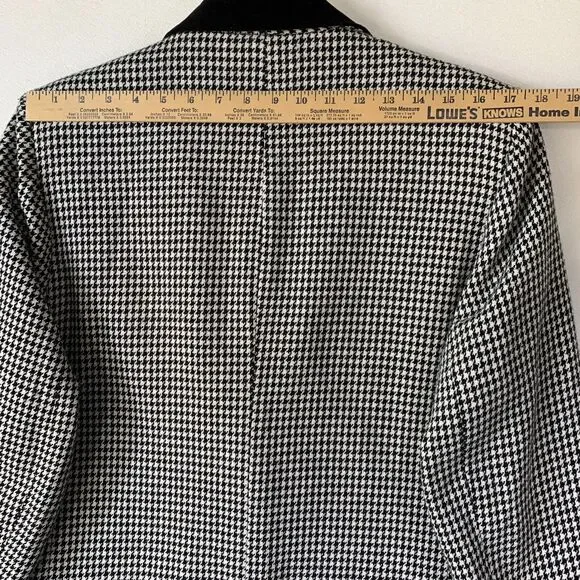 Vintage Dumas Blazer Jacket Women 14 Houndstooth Career Retro Lined Y2K USA Corp - Picture 5 of 14